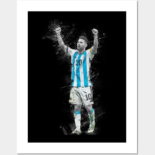 Leo Messi abstract art Posters and Art